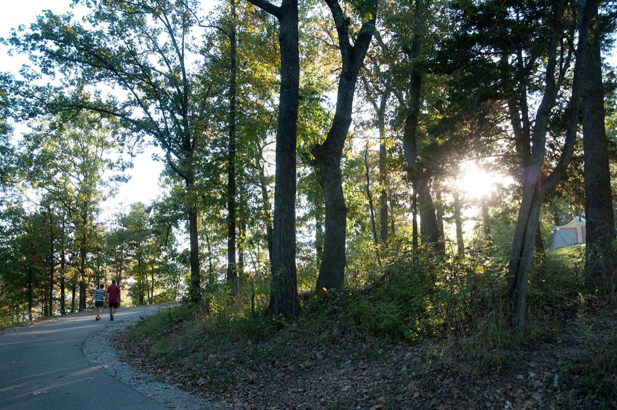 Table Rock Lakeshore Trail beside Table Rock Lake