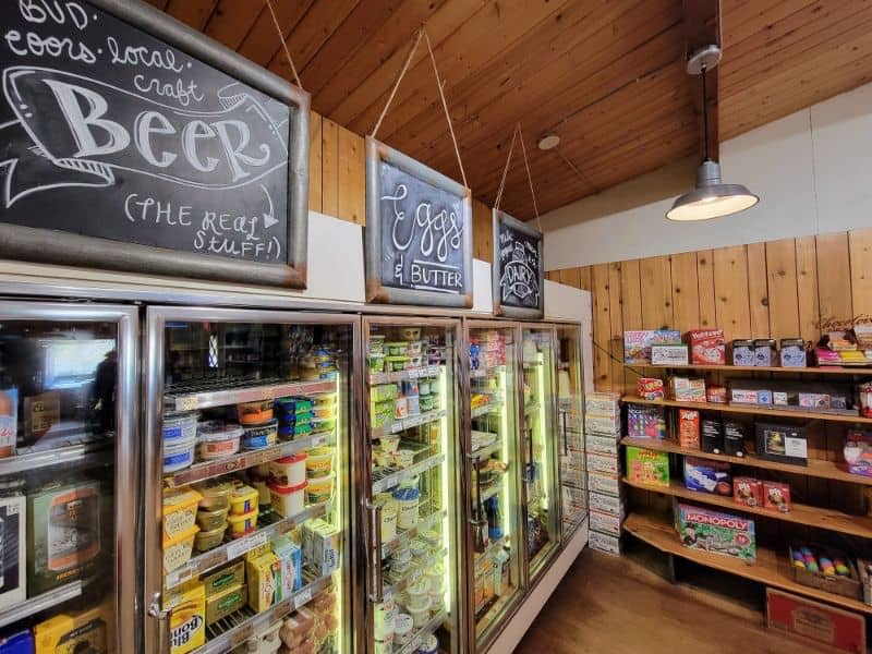 Inside Mountain Market, the Grand Lake specialty grocery