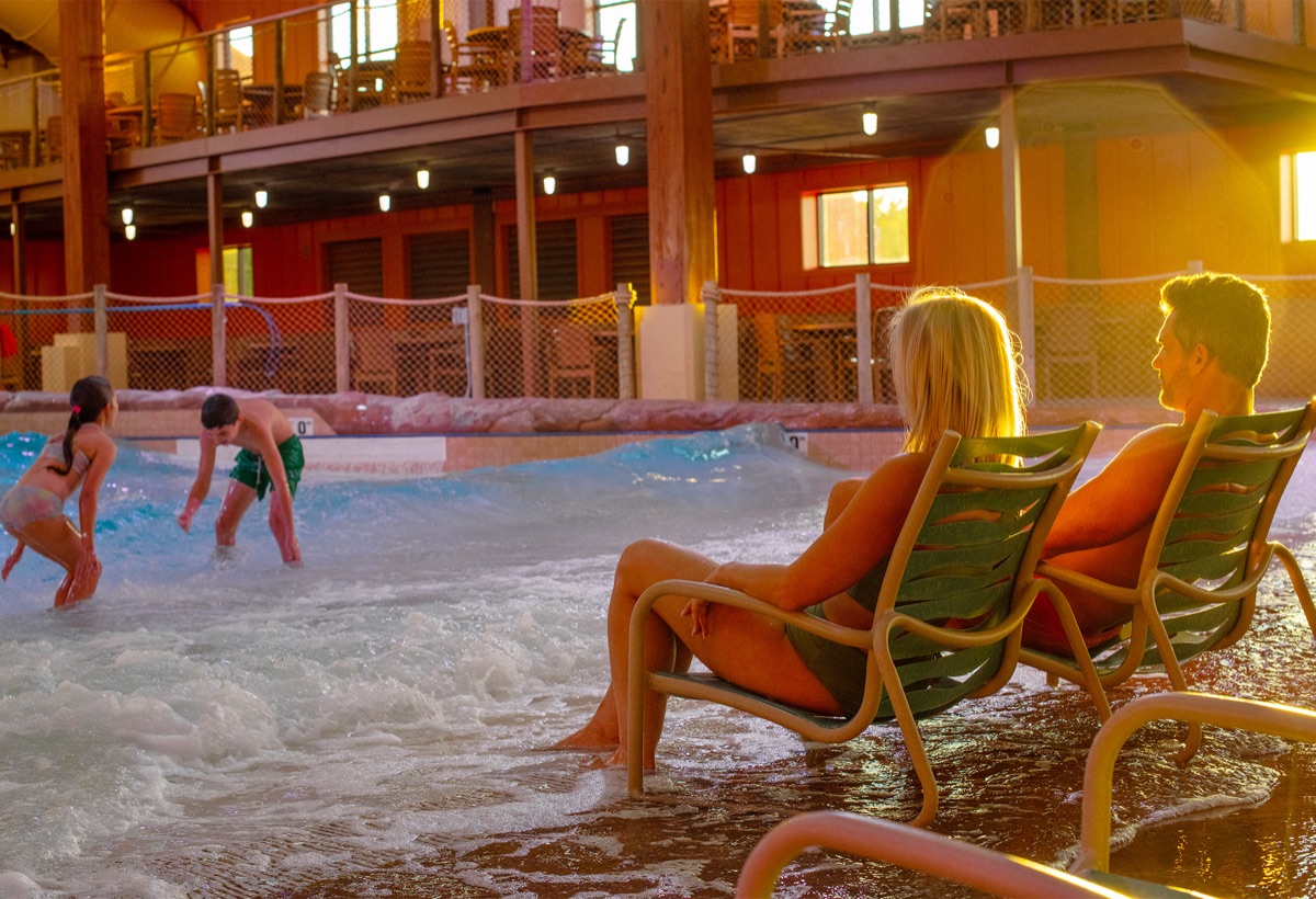 Indoor wave pool at Splash Country