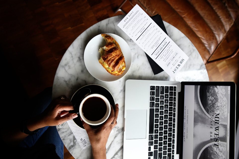 Illustrative photo of coffee and a pastry